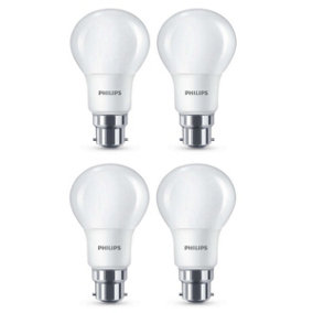 4x Philips LED Frosted B22 60w Warm White Bayonet Cap Light Bulbs Lamp 806 Lm