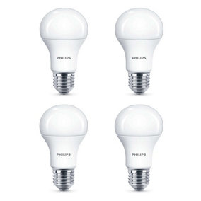 4x Philips LED Frosted E27 75w Warm White Edison Screw Light Bulbs Lamp 1055Lm