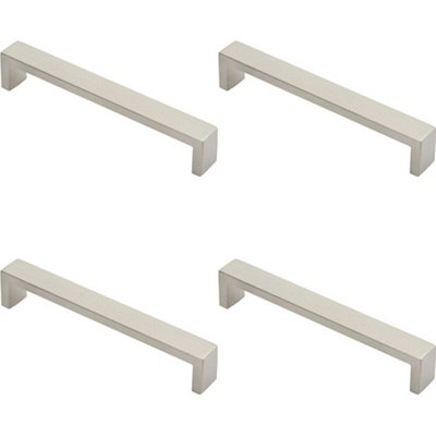 4x Rectangular D Bar Pull Handle 168 x 20mm 160mm Fixing Centres Stainless Steel Price Comparisons | Compare The Build