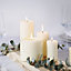 4x Red Pillar Candle Bolsius Unscented Altar Church Table Candle 13cm x 6.8cm