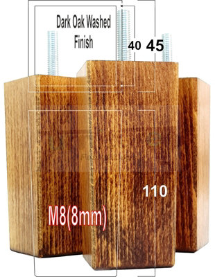 4x REPLACEMENT FURNITURE LEGS SOLID WOOD 110mm HIGH SOFAS CHAIRS SETTEE CABINETS LEGS M8 TSP2055 Price Comparisons | Compare The Build