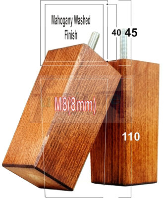 4x REPLACEMENT FURNITURE LEGS SOLID WOOD 110mm HIGH SOFAS CHAIRS SETTEE CABINETS LEGS M8 TSP2055