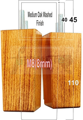 4x REPLACEMENT FURNITURE LEGS SOLID WOOD 110mm HIGH SOFAS CHAIRS SETTEE CABINETS LEGS M8 TSP2055