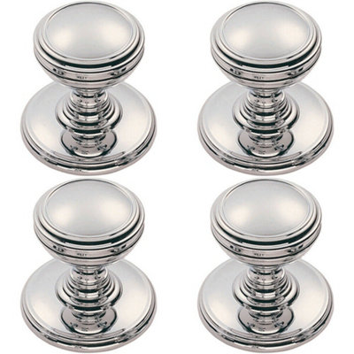 4x Ringed Tiered Cupboard Door Knob 38mm Diameter Polished Chrome Cabinet Handle~5056524205341 01c MP?$MOB PREV$&$width=768&$height=768