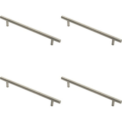 4x Round T Bar Pull Handle 210 x 10mm 160mm Fixing Centres Stainless Steel Price Comparisons | Compare The Build