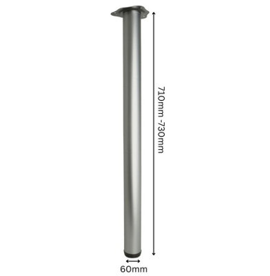 4x Round Table Legs Breakfast Bar Worktop Support Kitchen Round Matt ...