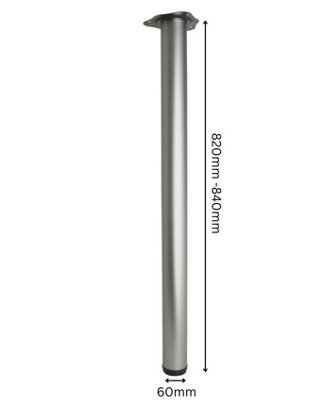 4x Round Table Legs Breakfast Bar Worktop Support Kitchen Round Matt ...