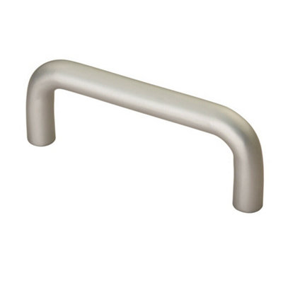 4x Rounded D Shaped Bar Handle 600 x 19mm Diameter Satin Anodised Aluminium