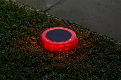 4x Smart Garden DecorDisk Super Bright Solar Decking Path Border Entrance Lights - 3
