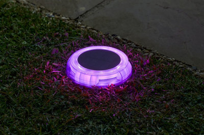 4x Smart Garden DecorDisk Super Bright Solar Decking Path Border Entrance Lights - 4