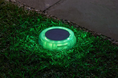 4x Smart Garden DecorDisk Super Bright Solar Decking Path Border Entrance Lights - 5