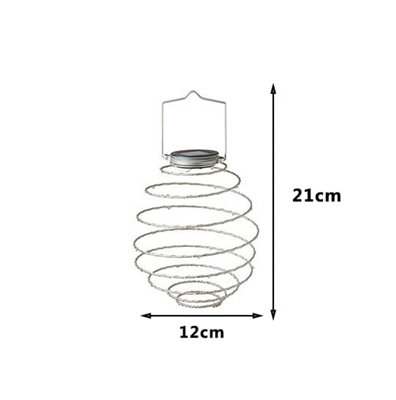 4x Solar Hanging Spiral LED Lights