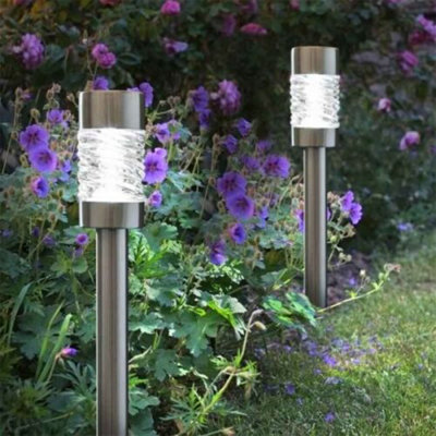 4x Solar Power Bollard Stake Lights LED - 3