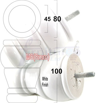 4x SOLID WOOD BUN FEET WHITE TURNED WOODEN FURNITURE LEGS SOFAS CHAIRS