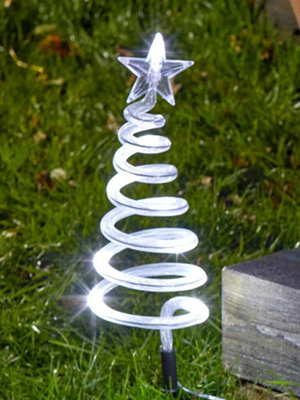 4x Spiral Christmas Tree Stake Lights
