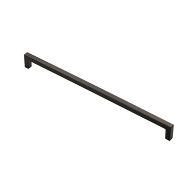 4x Square Block Handle Pull Handle 330 x 10mm 320mm Fixing Centres Matt Black