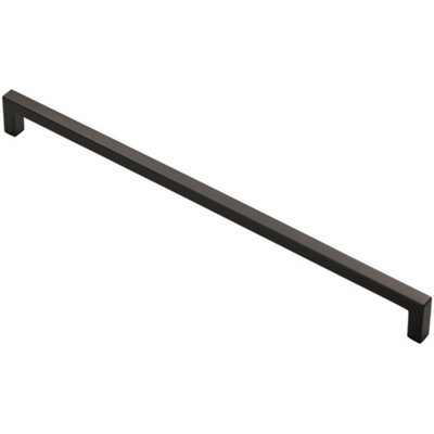 4x Square Block Handle Pull Handle 330 x 10mm 320mm Fixing Centres Matt Black
