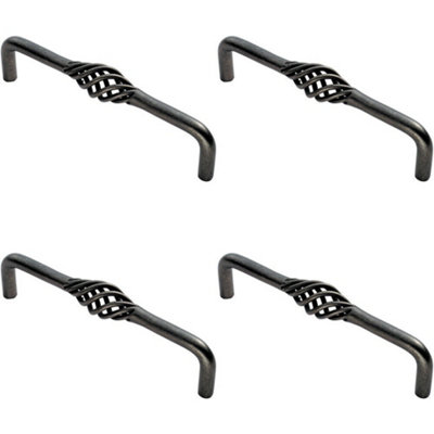 4x Steel Cage D Type Cabinet Pull Handle 160mm Fixing Centres Antique Steel Price Comparisons | Compare The Build