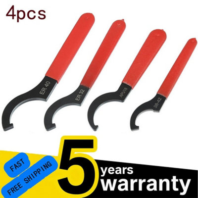 Carpopart 6-Pack Coil Over Wrench Set – Universal C-Shape Spanner For Shock Adjustment (Black/Red)