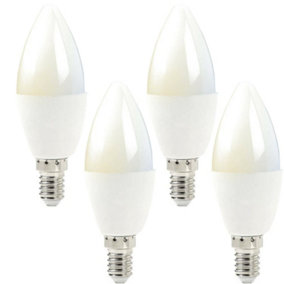 4x WiFi Colour Change LED Light Bulb 4.5W E14 Warm Cool White Mini Dimmable Lamp