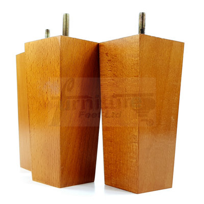 IPEA 4X Round Furniture And Sofa Feet - Set Of 4 Solid Wood Onion Feet - Legs Fo