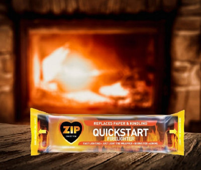 4x Zip Quickstart Firelighter Block Instant Light Chimenea Firepit Firelighter 150g