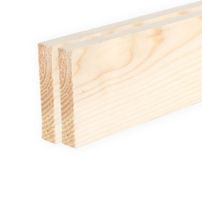 4x1 Inch Planed Timber (L)1200mm (W)94 (H)21mm Pack of 2