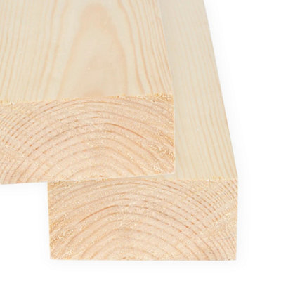 4x2 Inch Planed Timber (L)1500mm (W)94 (H)44mm Pack of 2