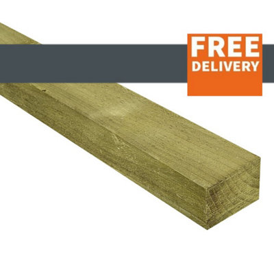 4X2 Treated Rough Sawn Timber 100(W) x 47(T) x 2400mm(L) 4 Lengths In A Pack (FREE DELIVERY)