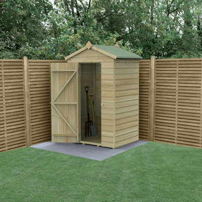 4x3 Apex Beckwood Shed 25yr Guarantee Shiplap Pressure Treated - No Windows