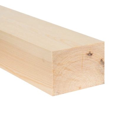 4x3 Inch Planed Timber  (L)1200mm (W)69 (H)94mm Pack of 2