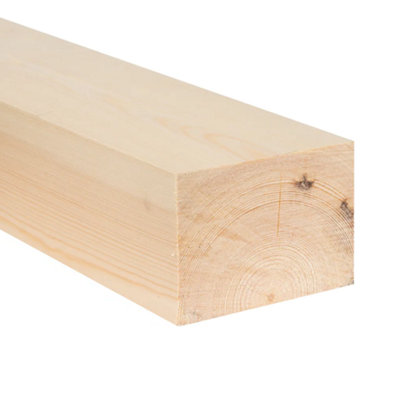 4x3 Inch Planed Timber  (L)1800mm (W)69 (H)94mm Pack of 2