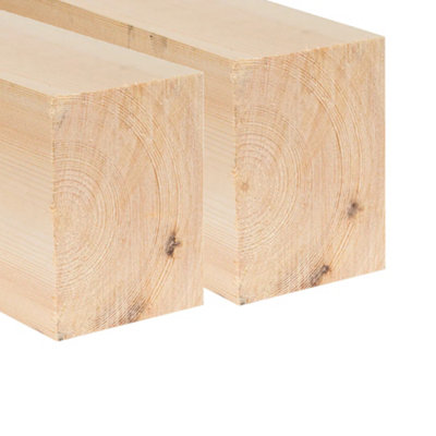 4x3 Inch Planed Timber  (L)900mm (W)69 (H)94mm Pack of 2