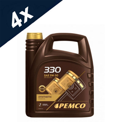 4x5L PEMCO Synthetic Engine Oil 5W-30 API SN/CH-4 ACEA A3/B4 MB 229.5