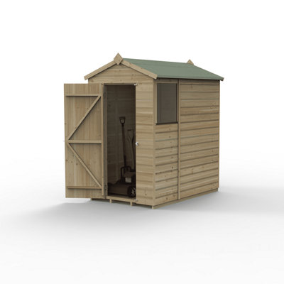 4x6 Apex Beckwood Shed 25yr Guarantee Shiplap Pressure Treated  - 1 Window