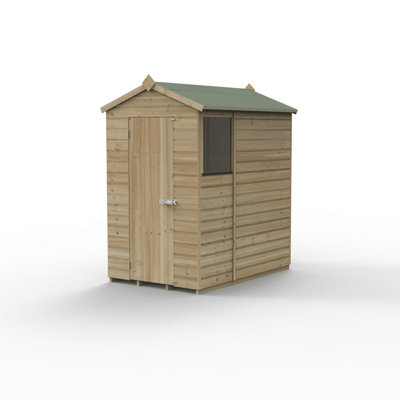 4x6 Apex Beckwood Shed 25yr Guarantee Shiplap Pressure Treated  - 1 Window
