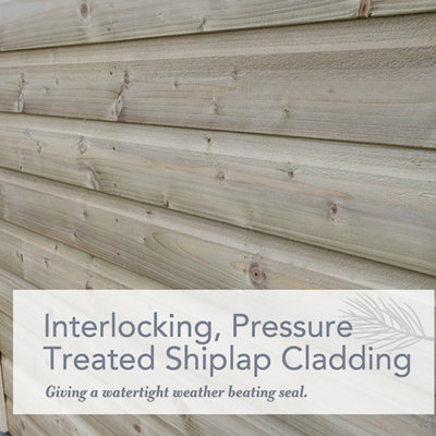 4x6 Apex Beckwood Shed 25yr Guarantee Shiplap Pressure Treated - 4 Window
