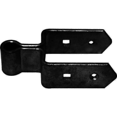 5" (125MM) BLACK HEAVY DUTY DOUBLE STRAP GATE HINGE BOTTOM BAND FIELD GATE