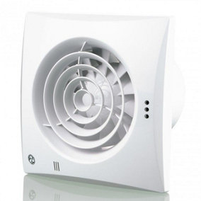 5" 125mm Blauberg Calm Low Noise Energy Efficient Bathroom Utility Room Extractor Fan White - Humidity Sensor - CALM 125 H