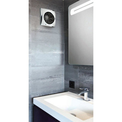 5" 125mm Blauberg Calm Low Noise Energy Efficient Bathroom Zone 1 Extractor Fan Chrome - Standard