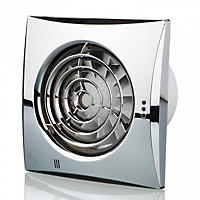 5" 125mm Blauberg Calm Low Noise Hush Quiet Energy Efficient Bathroom Zone 1 Extractor Fan Chrome - Humidity Sensor