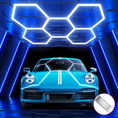 5-14 Hexagon Hex LED Lighting Car Detail Home Garage Workshop Retail ...