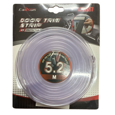 5.2 meters Transparent Car Door Boot Edge Protector Strip Trim U Shape ...
