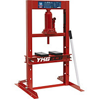 5.4 Tonne Hydraulic Bench Press - Bottle Type Hydraulic Unit - 2 x Table Plates