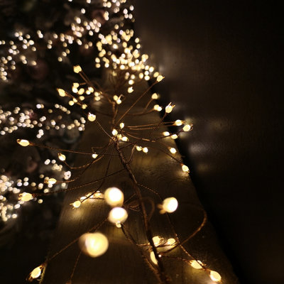 5.4m LED Multi Function Rose Gold Garland Wire Light Christmas Decoration with Timer in Warm White Price Comparisons | Compare The Build