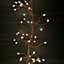 5.4m LED Multi Function Rose Gold Garland Wire Light Christmas Decoration with Timer in Warm White