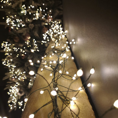 5.4m Warm White LEDs Green Garland Wire Light Christmas Decoration with Timer Price Comparisons | Compare The Build