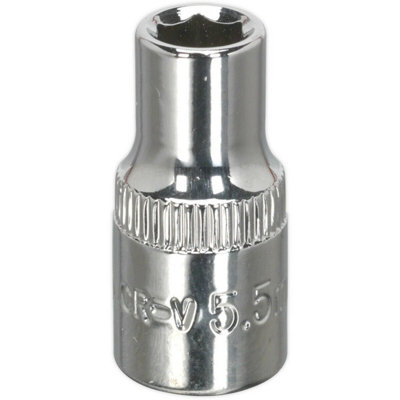 5.5mm Chrome Vanadium Drive Socket - Durable 1/4" Square Drive Tool