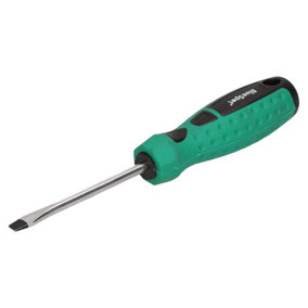 5.5mm x 75mm Slotted Flat Headed Screwdriver with Magnetic Tip Rubber Handle