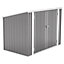 5.7 X 3.5 Grey Metal Shed Garden Storage Shed for Tool Trash Can Recycle Bin Debris